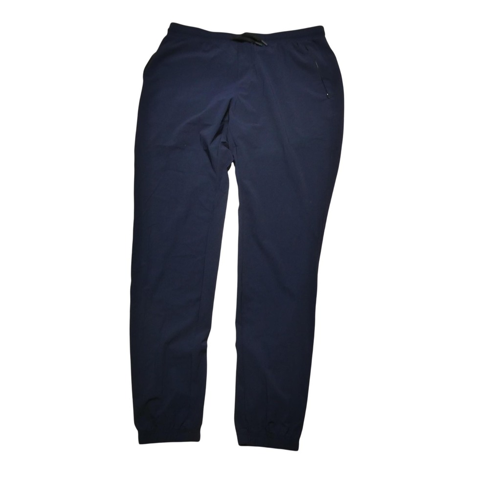 UNRL Jogger Pants Mens Large Blue Woven Elastic Waist Zip Pocket Athletic Travel